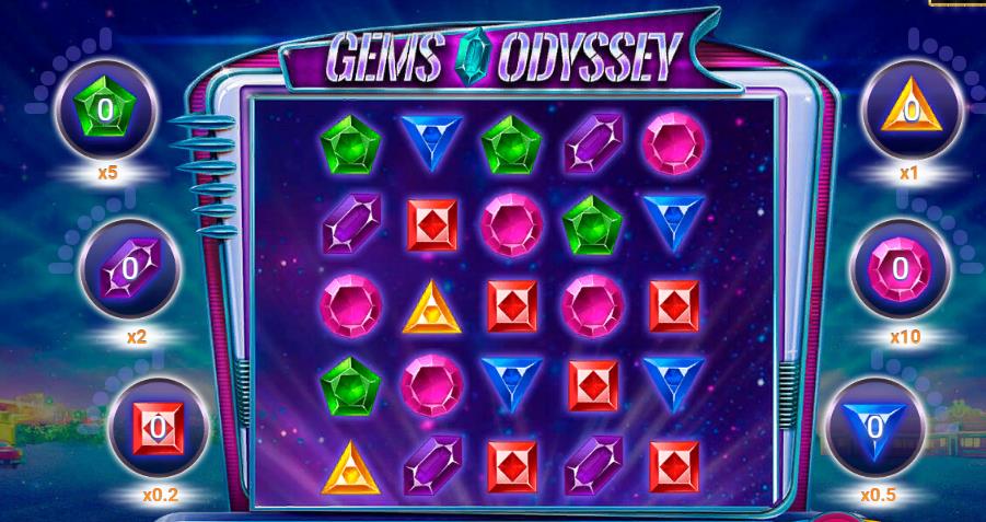 Игровое поле в игре gems odyssey от 1xGames